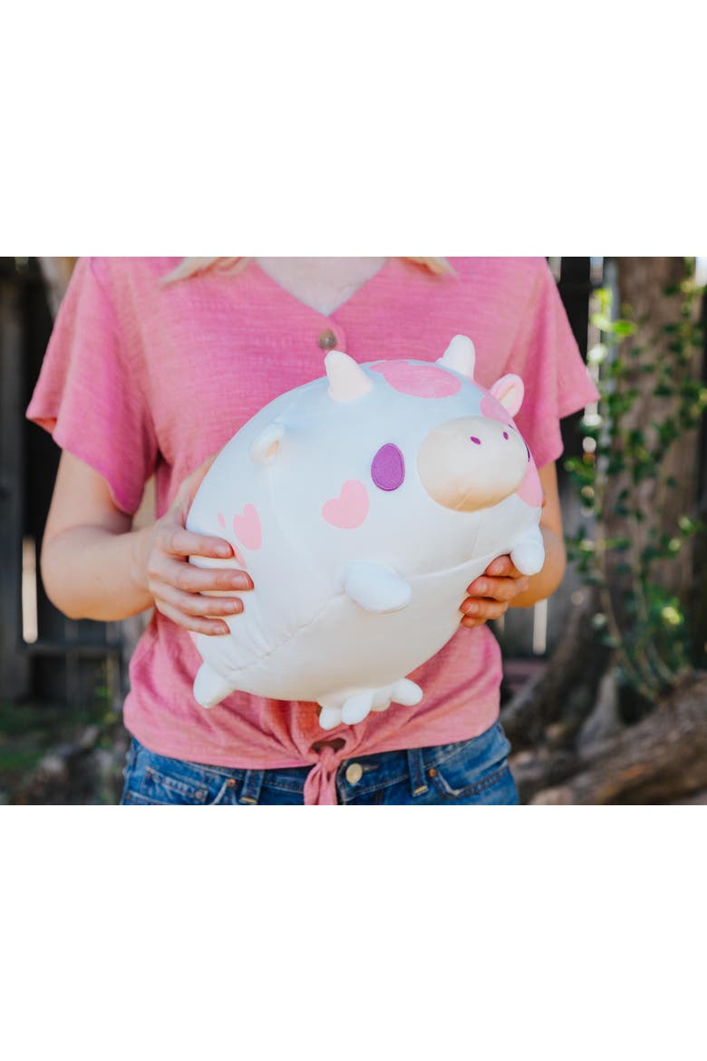 MochiOshis Cow 12-Inch Character Plush Toy, Alternate, color, Black/White