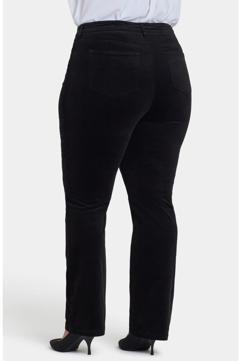 Marilyn Straight Leg Velveteen Jeans, Alternate, color, BLACK