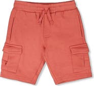 Deux par Deux Elastic Waistband Slit and Cargo Pockets French Terry Shorts