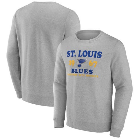 Men's Fanatics Branded Heather Charcoal St. Louis Blues Fierce Competitor Pullover Sweatshirt