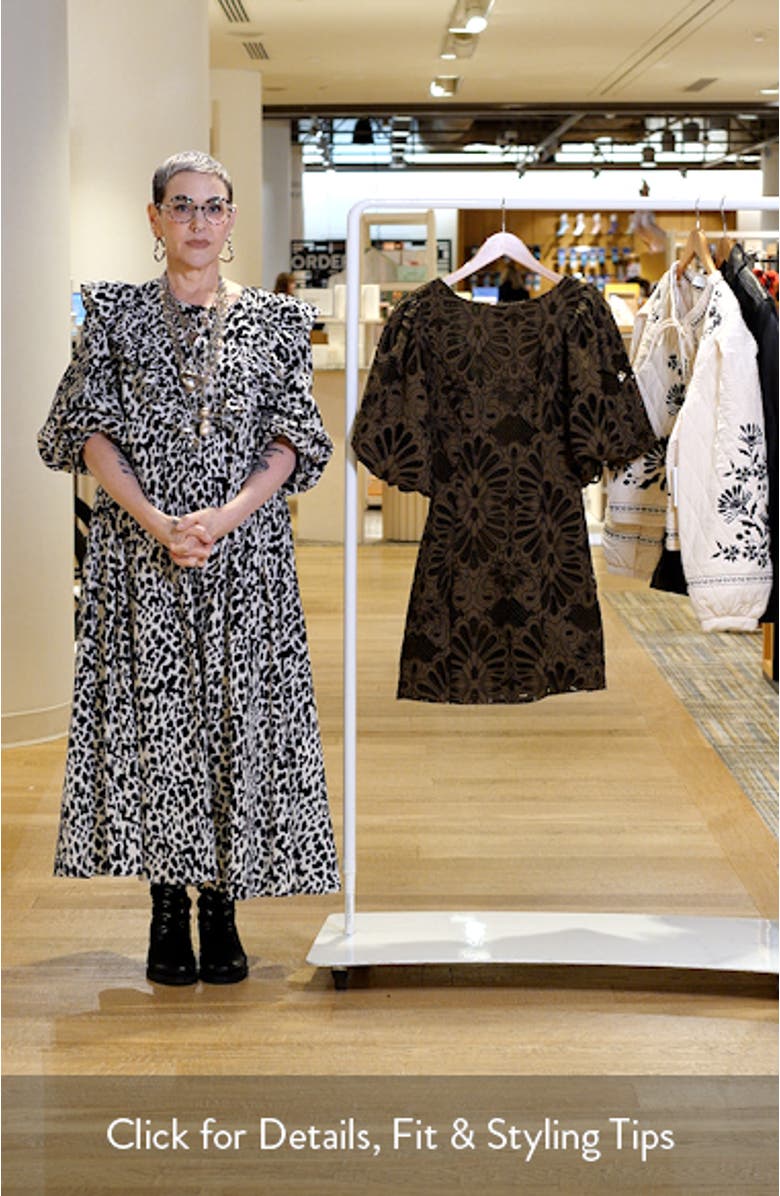 Kesia Floral Embroidered Paisley Minidress, sales video thumbnail