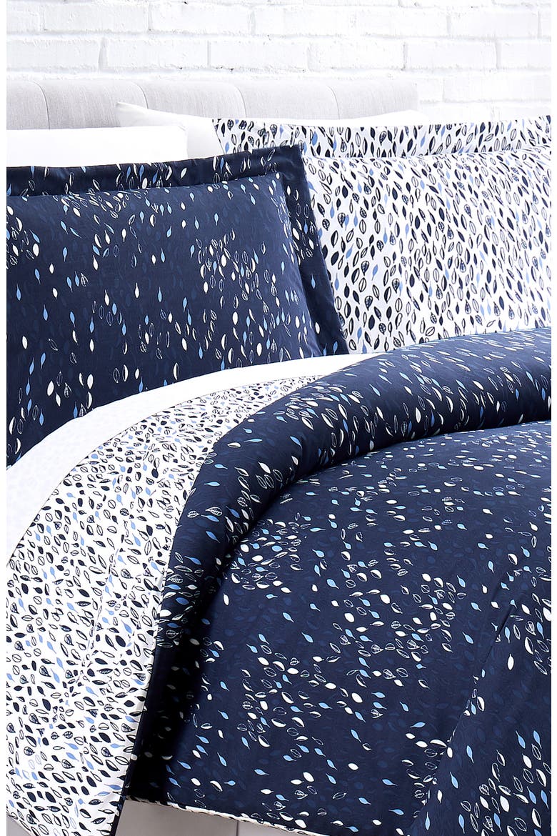 Luxury Premium Collection Oversized Comforter Set, Alternate, color, BOTANICAL LEAVES BLUE