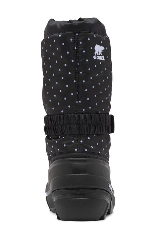 Sorel Kids' Flurry Water Resistant Snow Boot In Black