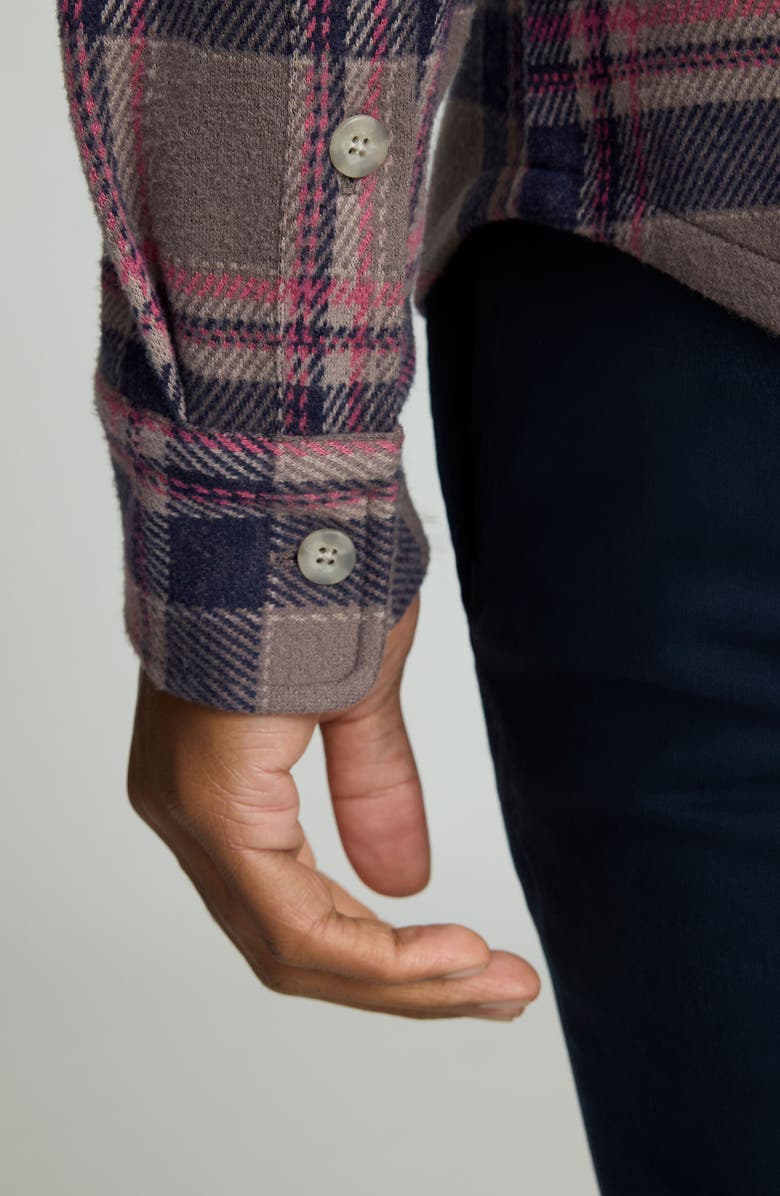 UNTUCKit Flemming Sweater Flannel Shirt Jacket, Alternate, color,