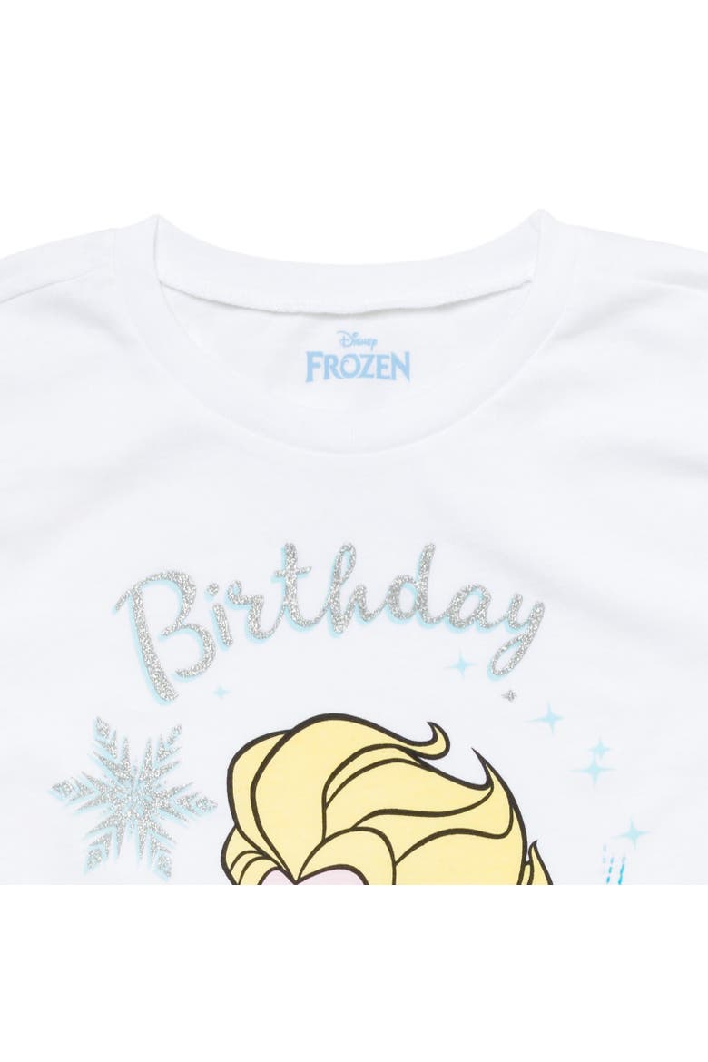 Frozen Birthday Graphic T-Shirt, Alternate, color, Elsa White