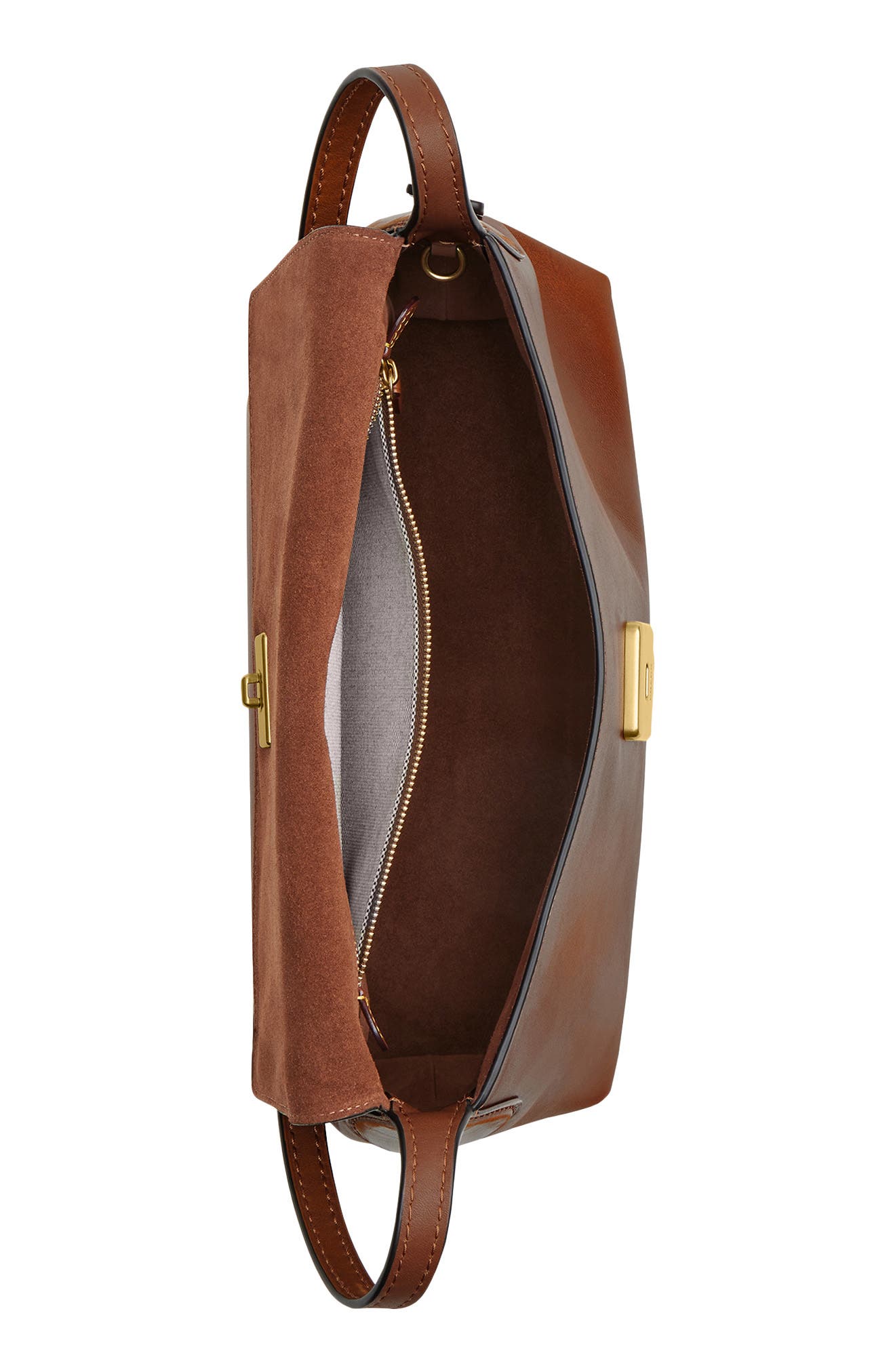 Loved Leather Chelsea Shoulder Bag, Alternate, color, BROWN