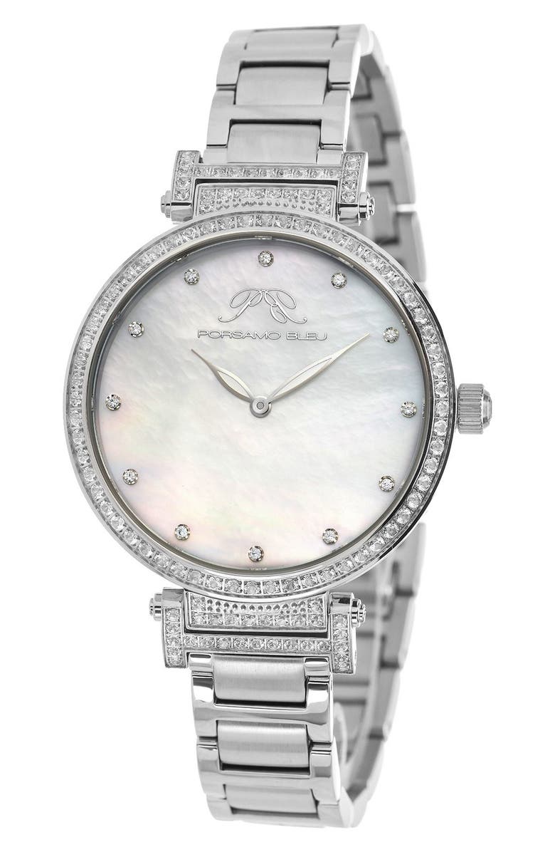 PORSAMO BLEU Women's Chantal Topaz Stone Quartz Watch, 38mm, Main, color, 