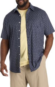 Nautica Big & Tall Rope-Printed Sport Shirt