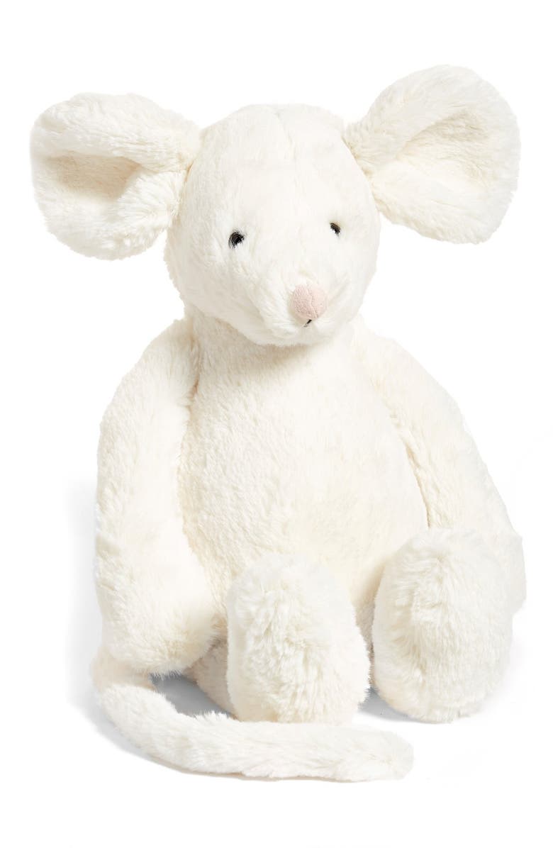 Jellycat 'Medium Bashful Cream Mouse' Stuffed Animal, Main, color,
