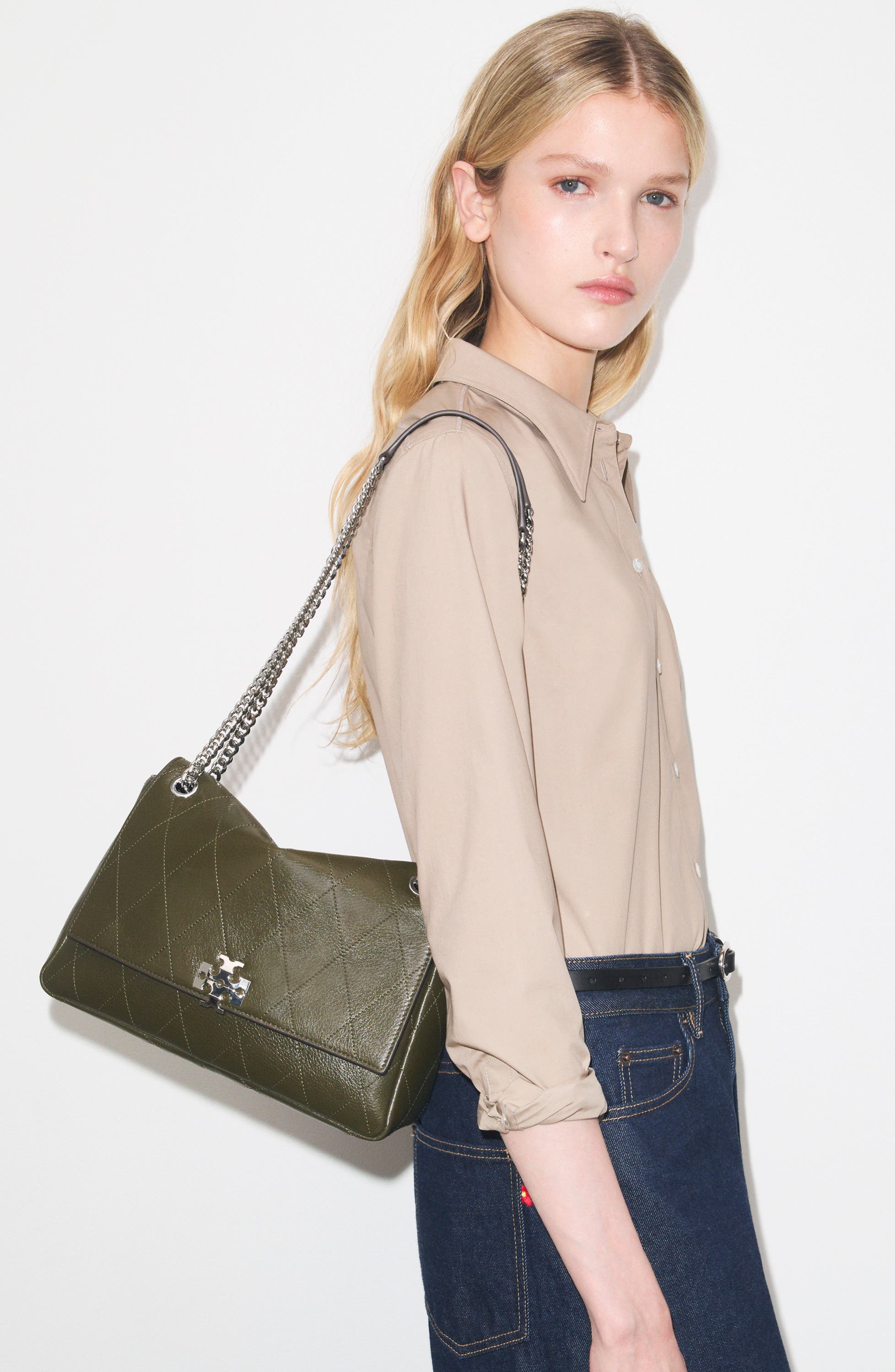Charlie Leather Shoulder Bag, Alternate, color, LECCIO