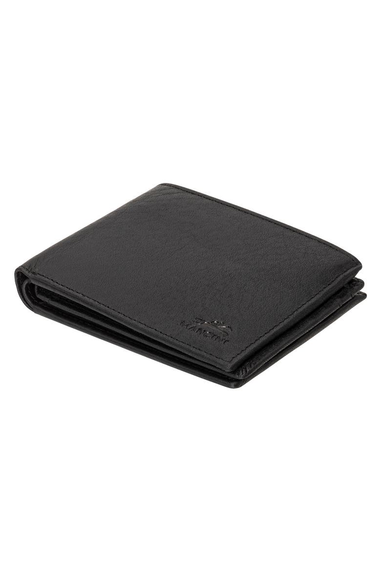 Buffalo RFID Center Wing Wallet with Coin Pocket, Alternate, color, BLACK