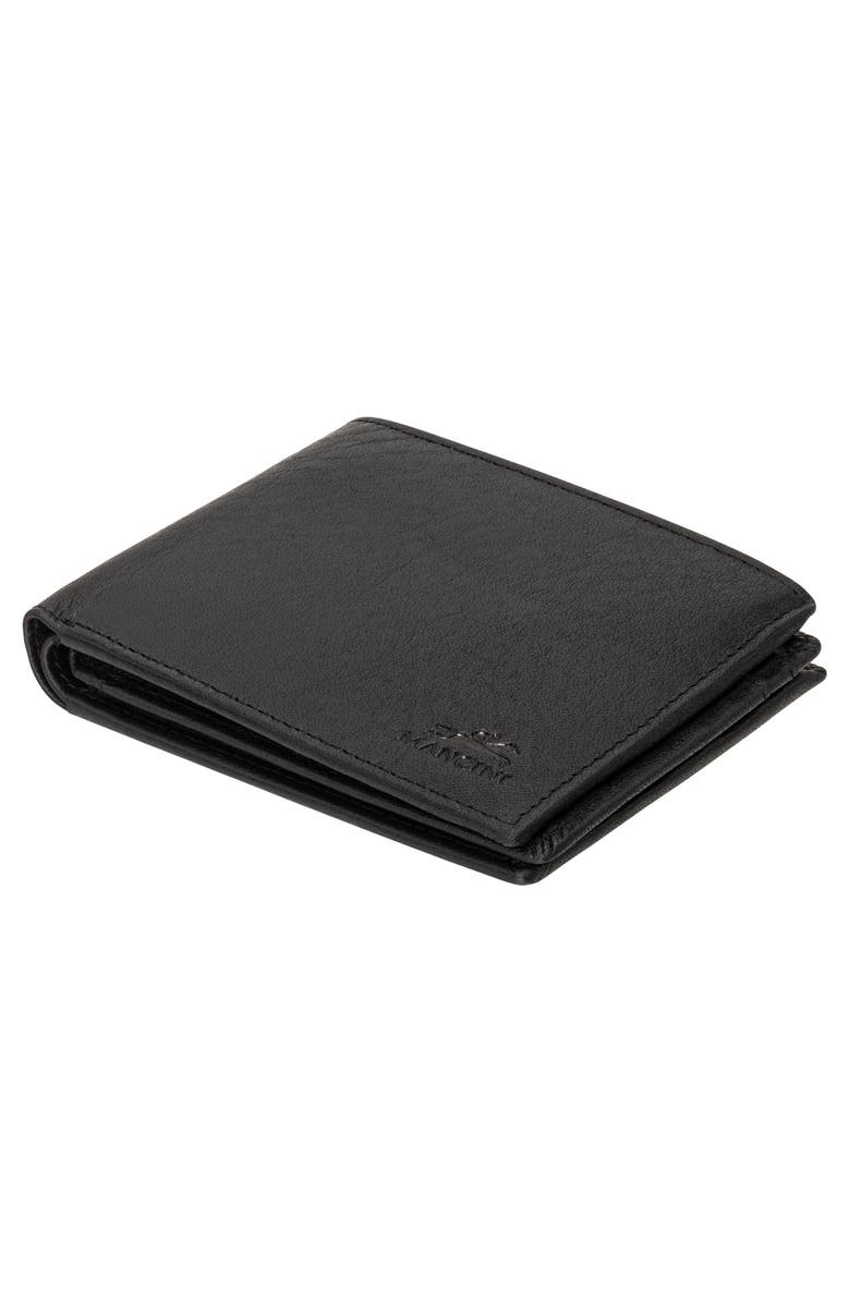 Mancini Buffalo RFID Center Wing Wallet with Coin Pocket, Alternate, color, Black