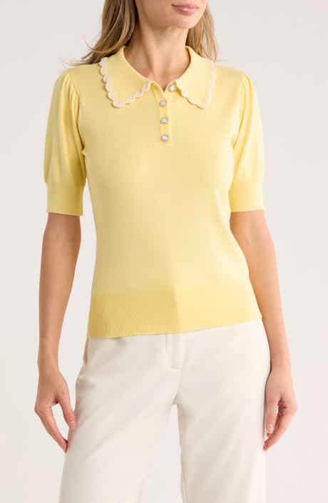 BY DESIGN Gwen Lace Trim Sweater