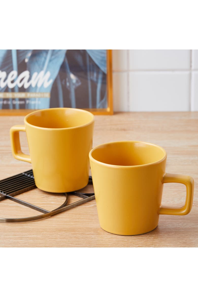 Cleo Stoneware 32-Piece Dinnerware Set, Alternate, color, Yellow