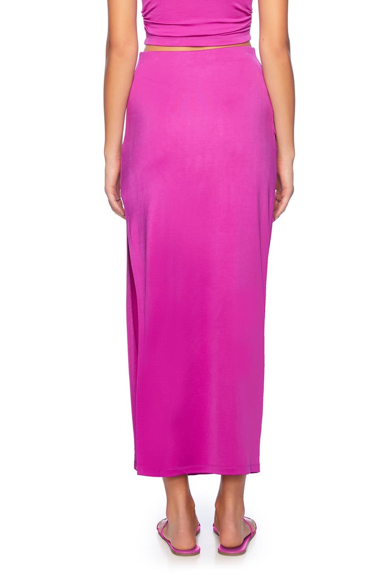 Solid High Waist Midi Skirt, Alternate, color, SUPERNOVA