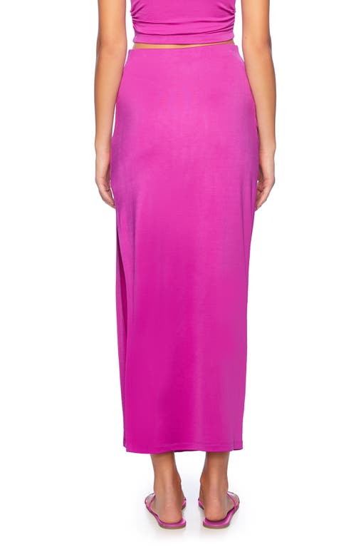 Susana Monaco Solid High Waist Midi Skirt In Supernova