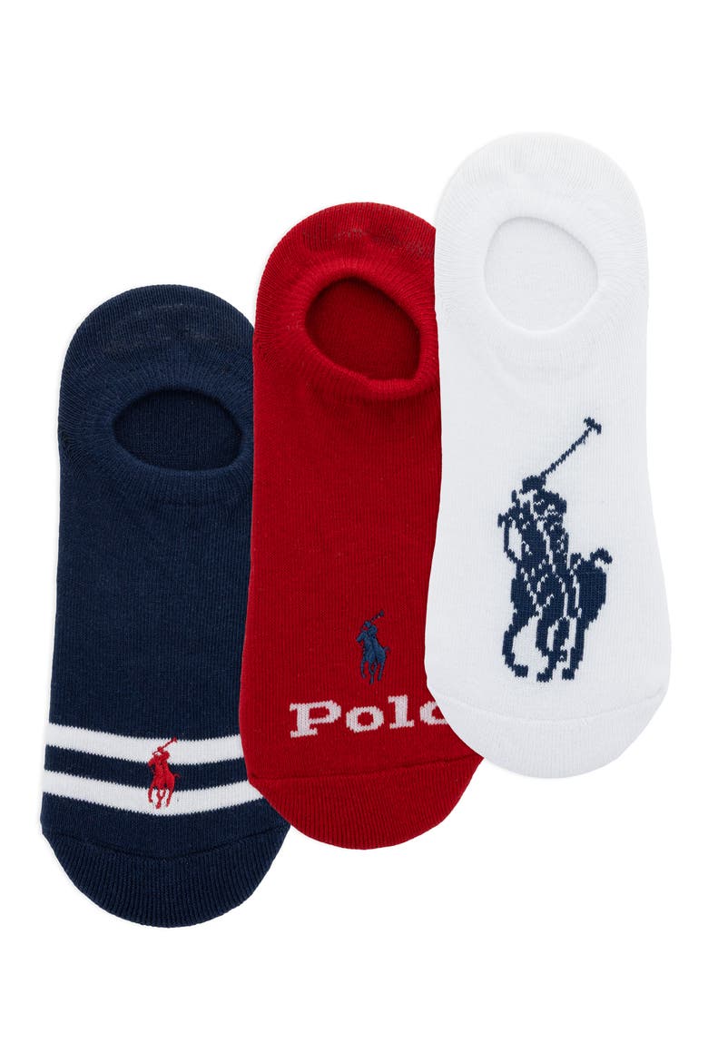 Assorted 3-Pack Cotton Blend No-Show Socks, Main, color, WHAST
