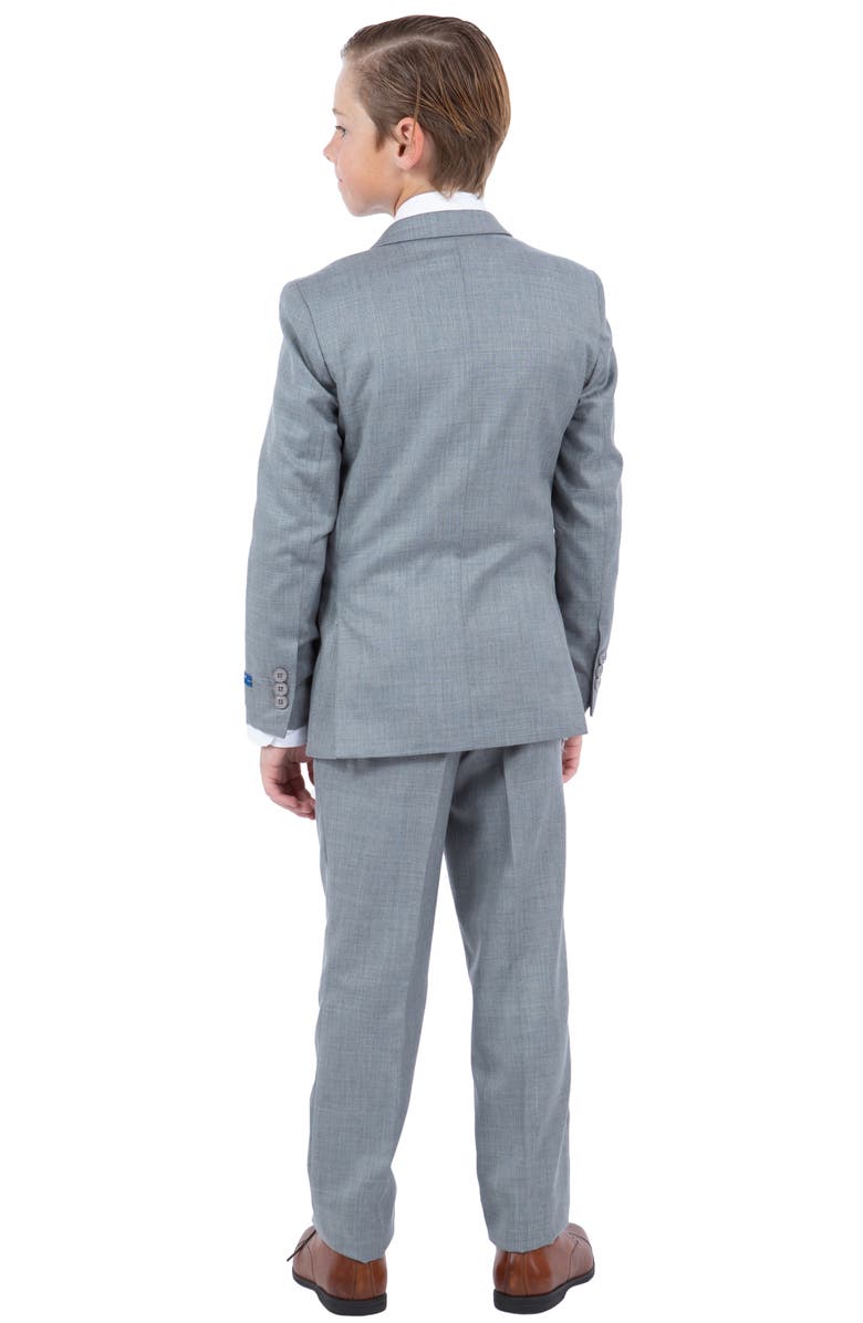 Perry Ellis Kids' Shark Gray Five-Piece Sharkskin Suit, Alternate, color, Shark Grey