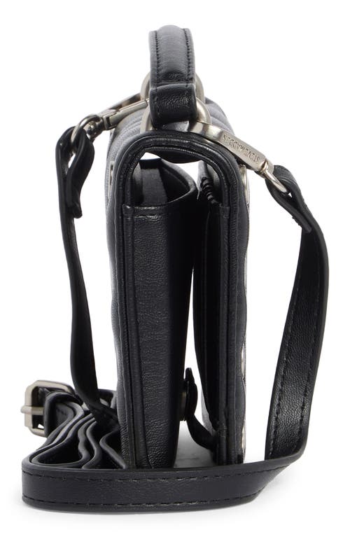Steve Madden Studded Wallet On A Crossbody Strap In Black