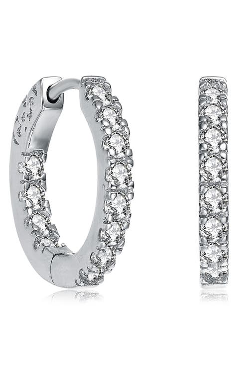 Cubic Zirconia Hoop Earrings