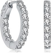 Genevive Cubic Zirconia Hoop Earrings
