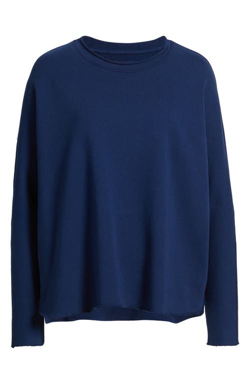 Frank & Eileen Anna Long Sleeve Capelet Sweatshirt In Blue