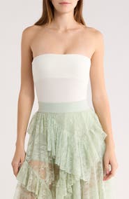 Alice + Olivia Bandeau Strapless Bodysuit