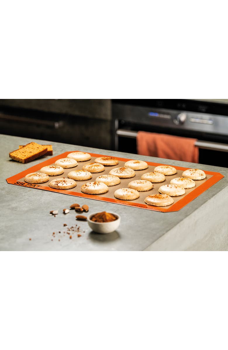 Silpat Perfect Macaron Non-Stick Silicone Baking Mat, 11-5/8" x 16-1/2", Alternate, color, Orange