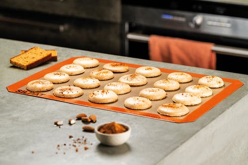 Silpat Perfect Macaron Non-stick Silicone Baking Mat, 11-5/8" X 16-1/2" In Orange