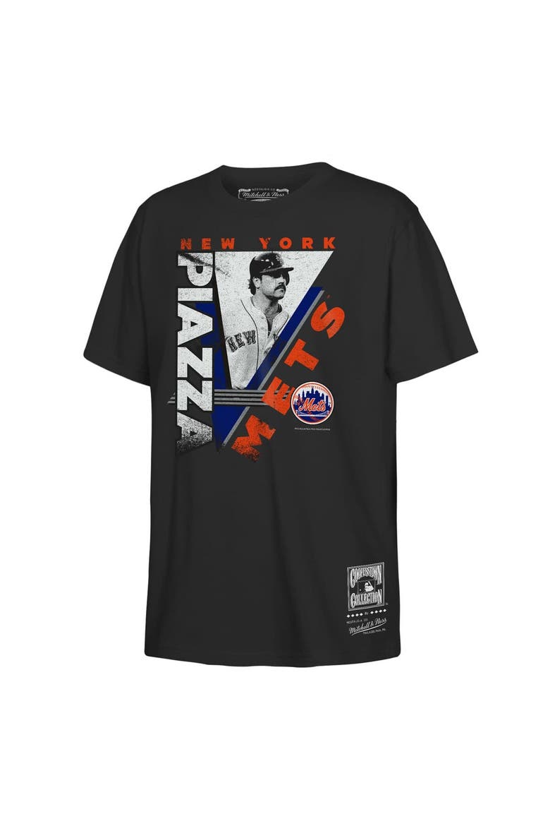Youth Mitchell & Ness Mike Piazza Black New York Mets In the Zone Player Graphic T-Shirt, Main, color, Black