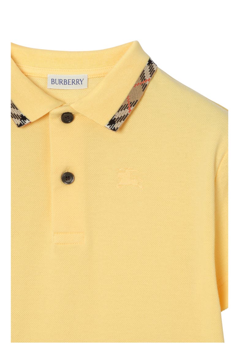 Cotton Pique Polo Shirt, Alternate, color, Straw yellow