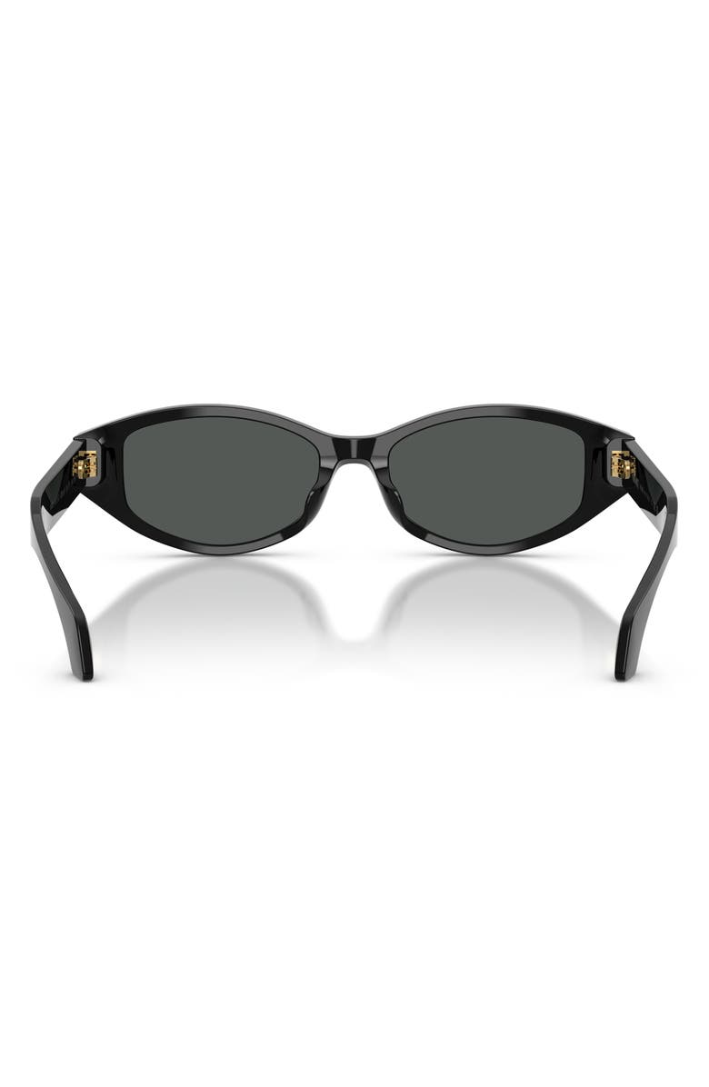 Versace 54mm Cat Eye Sunglasses, Alternate, color, Black / Dark Grey