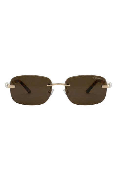 Perla 57mm Rectangular Sunglasses
