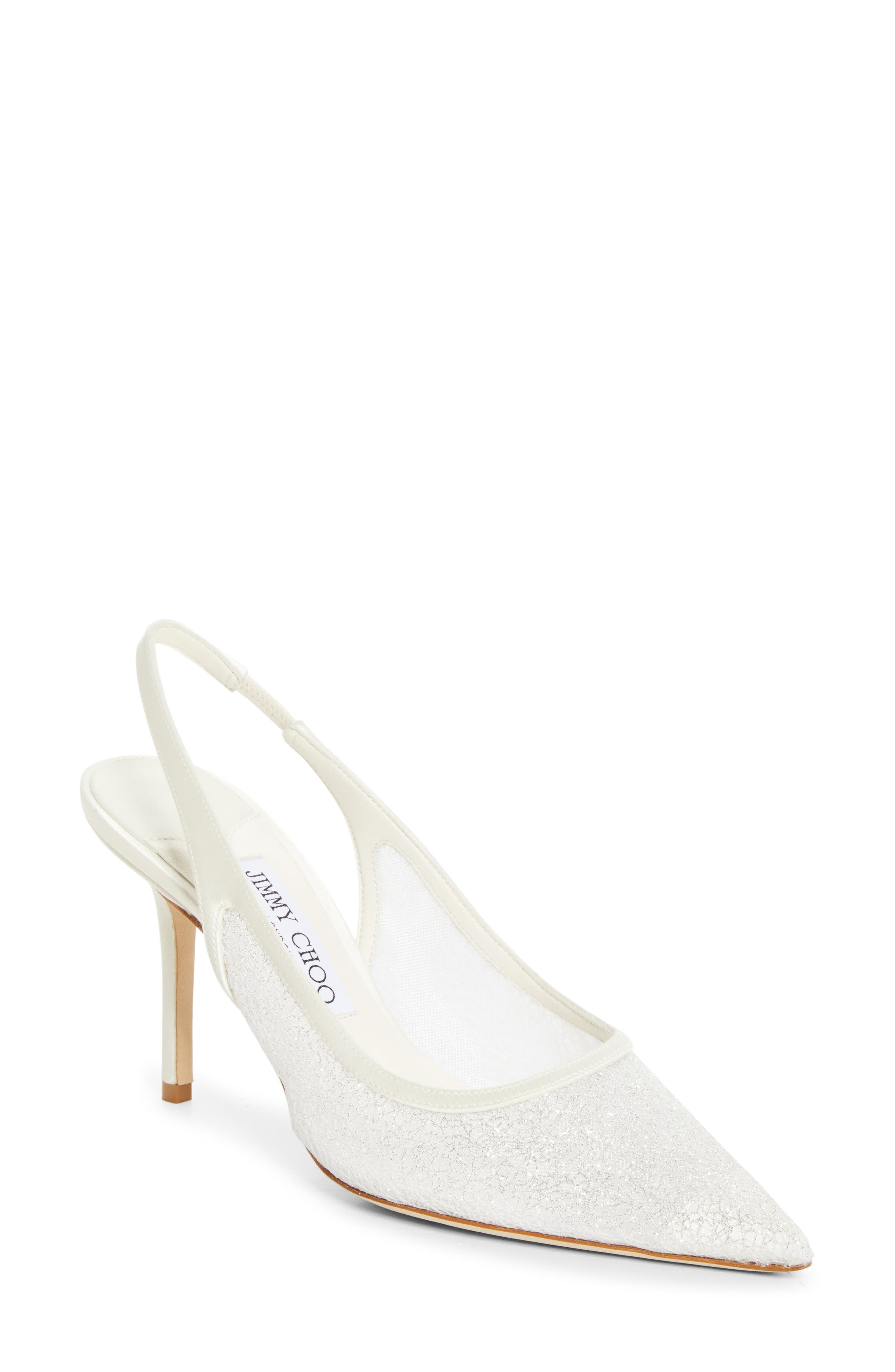 Jimmy Choo Love Pointed Toe Slingback Pump, Main, color, Ivory