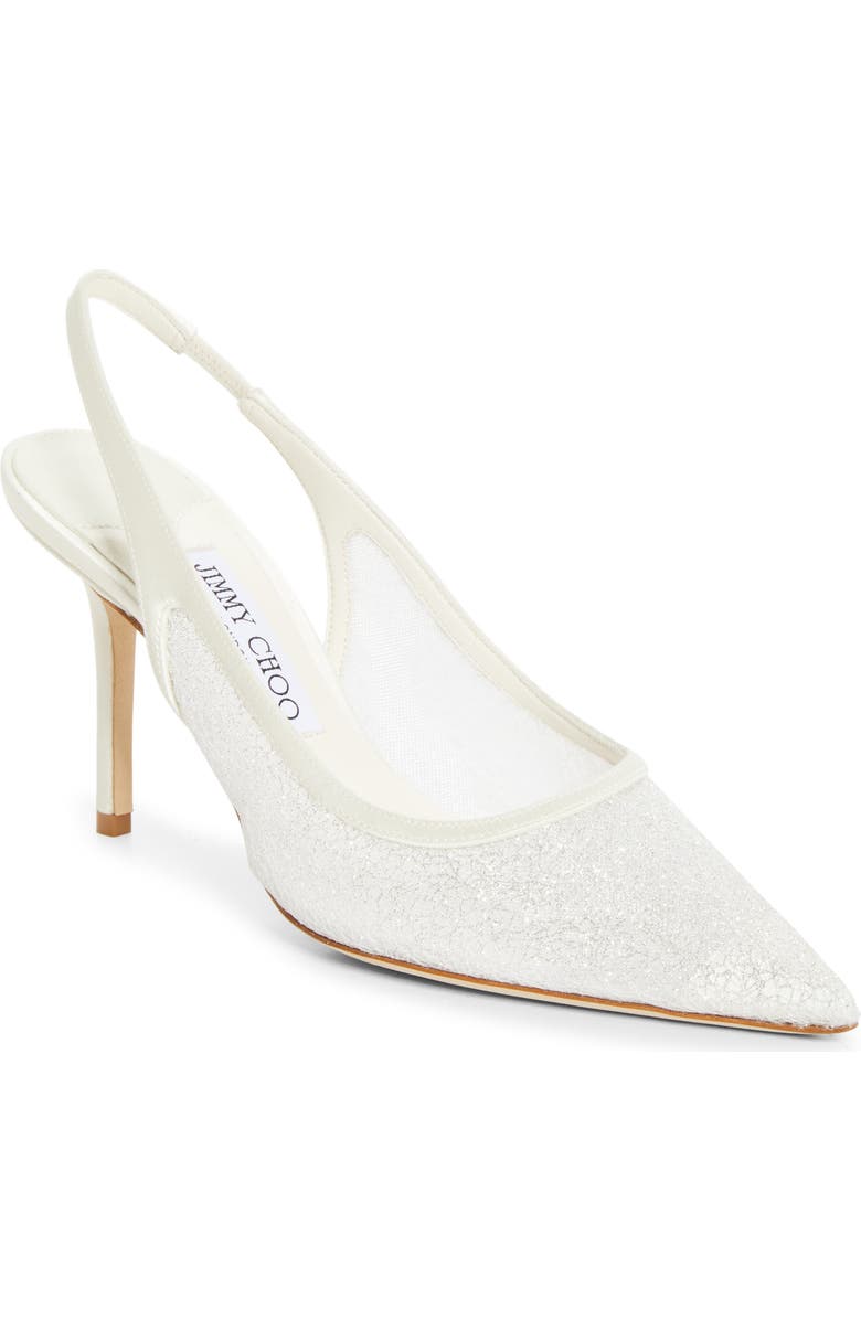Jimmy Choo Love Pointed Toe Slingback Pump, Main, color, Ivory