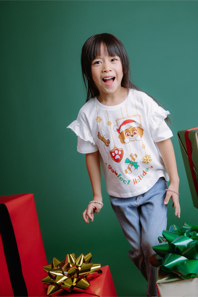 Skye Glitter T-Shirt, Alternate, color, Skye White
