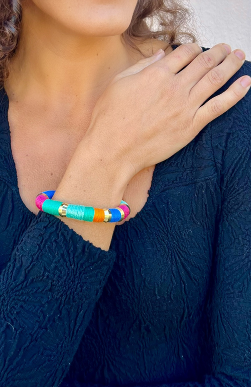 Holst + Lee Holst+lee Colorblock Bracelet In Multi