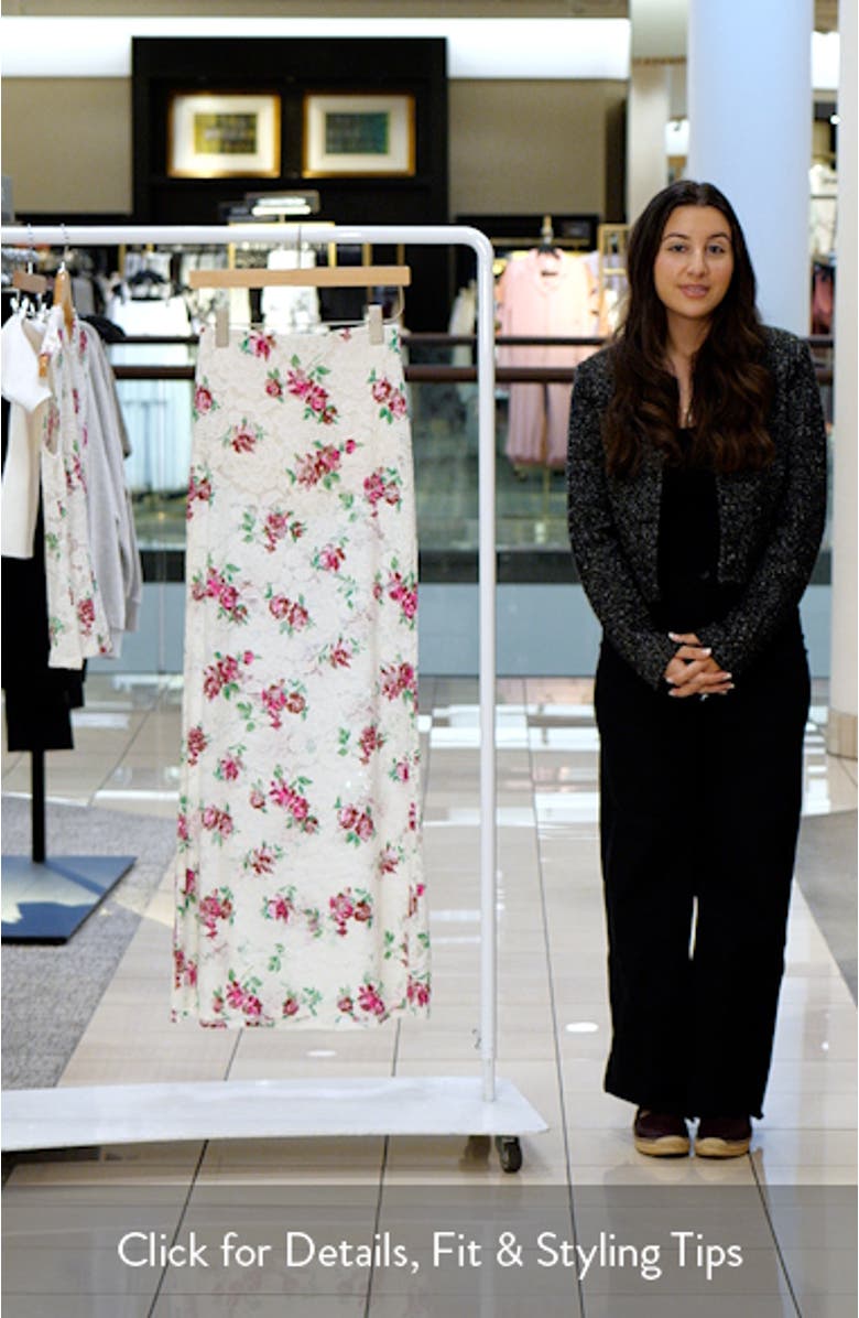 Caella Floral Lace Maxi Skirt, sales video thumbnail