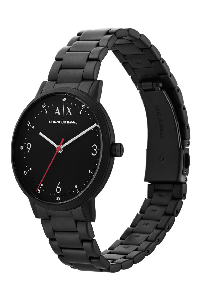 Cayde Quartz Bracelet Watch, 42mm, Alternate, color, BLACK
