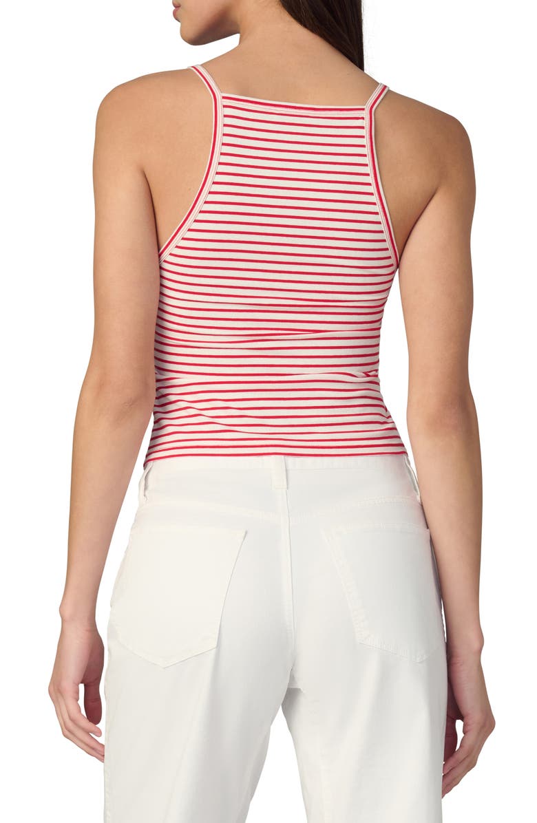 Joe's The Everyday Stripe Tank Top, Alternate, color, White/ Cherry Red Stripes