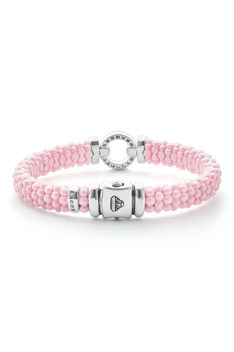 Pink Caviar Ceramic Diamond Circle Bracelet (Nordstrom Exclusive), Alternate, color, PINK