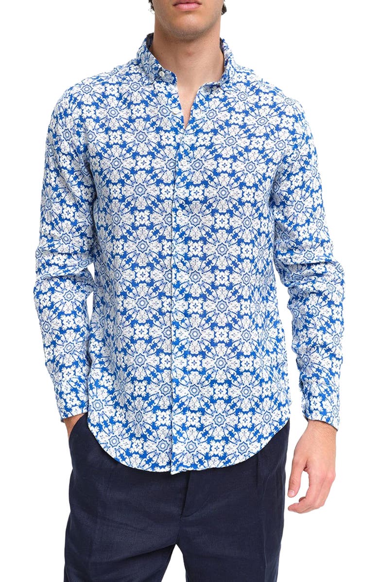 Peninsula Swimwear Casuzze Linen Shirt, Main, color, 