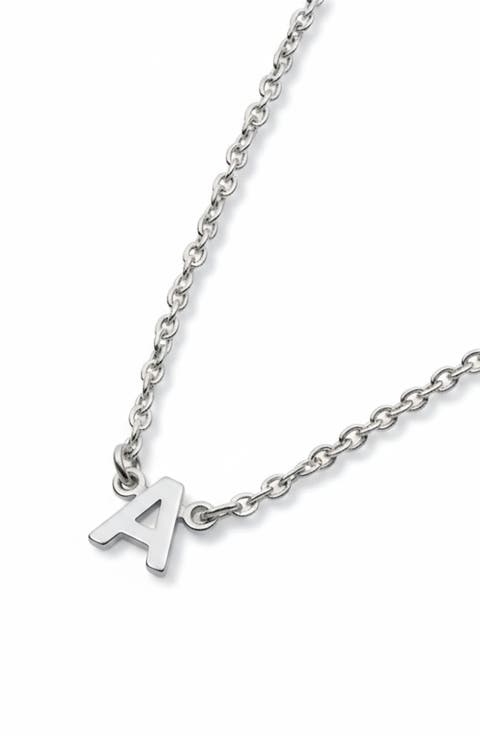 Inez Initial Necklace - Sterling Silver 925