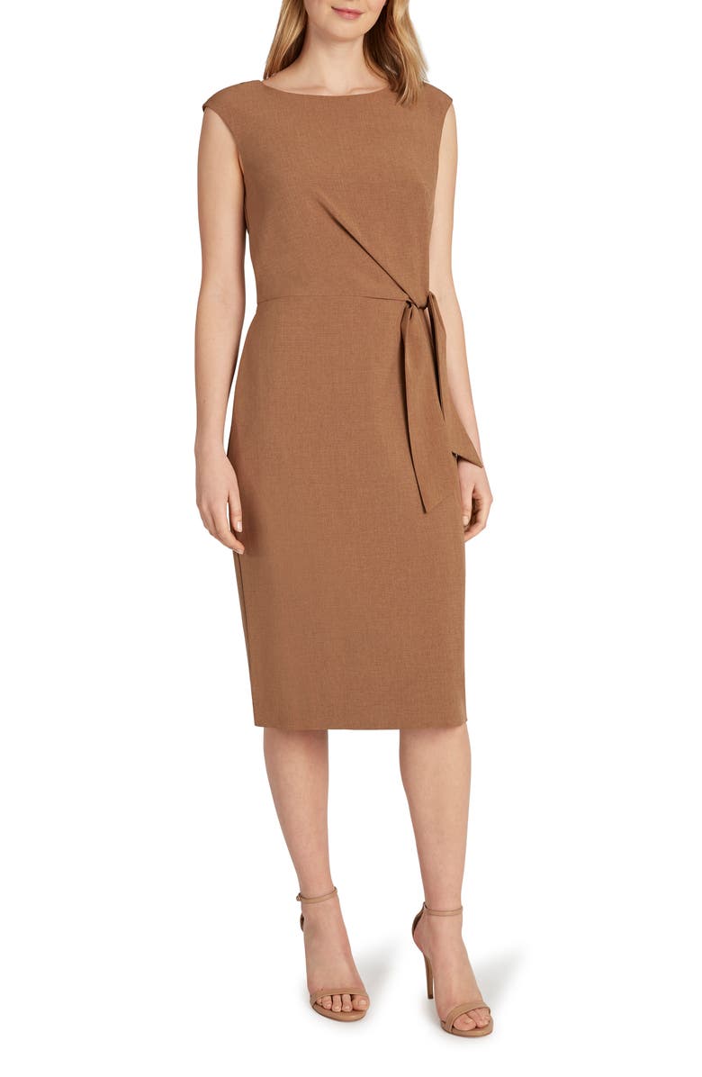 Tahari Stretch Midi Sheath Dress, Main, color, 