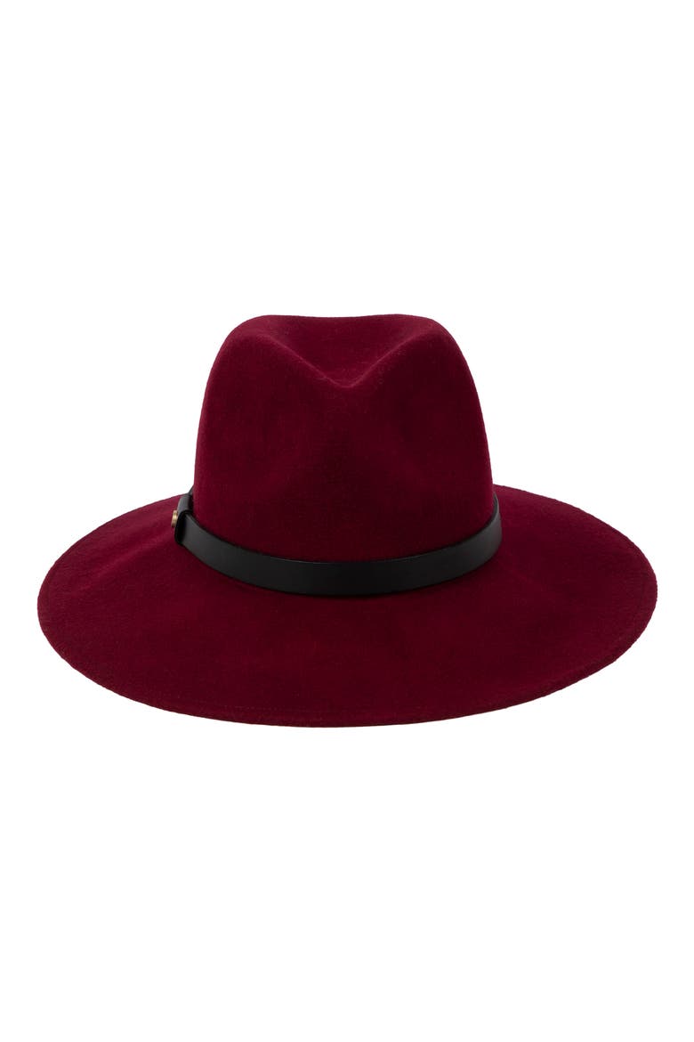 Felted Wool Fedora, Main, color, CHERRY OAK