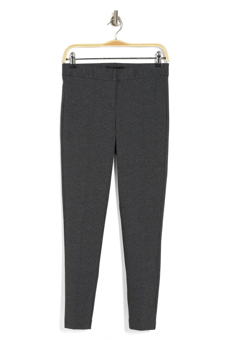 Amanda Slim Ankle Grid Pants, Alternate, color, CHARCOAL