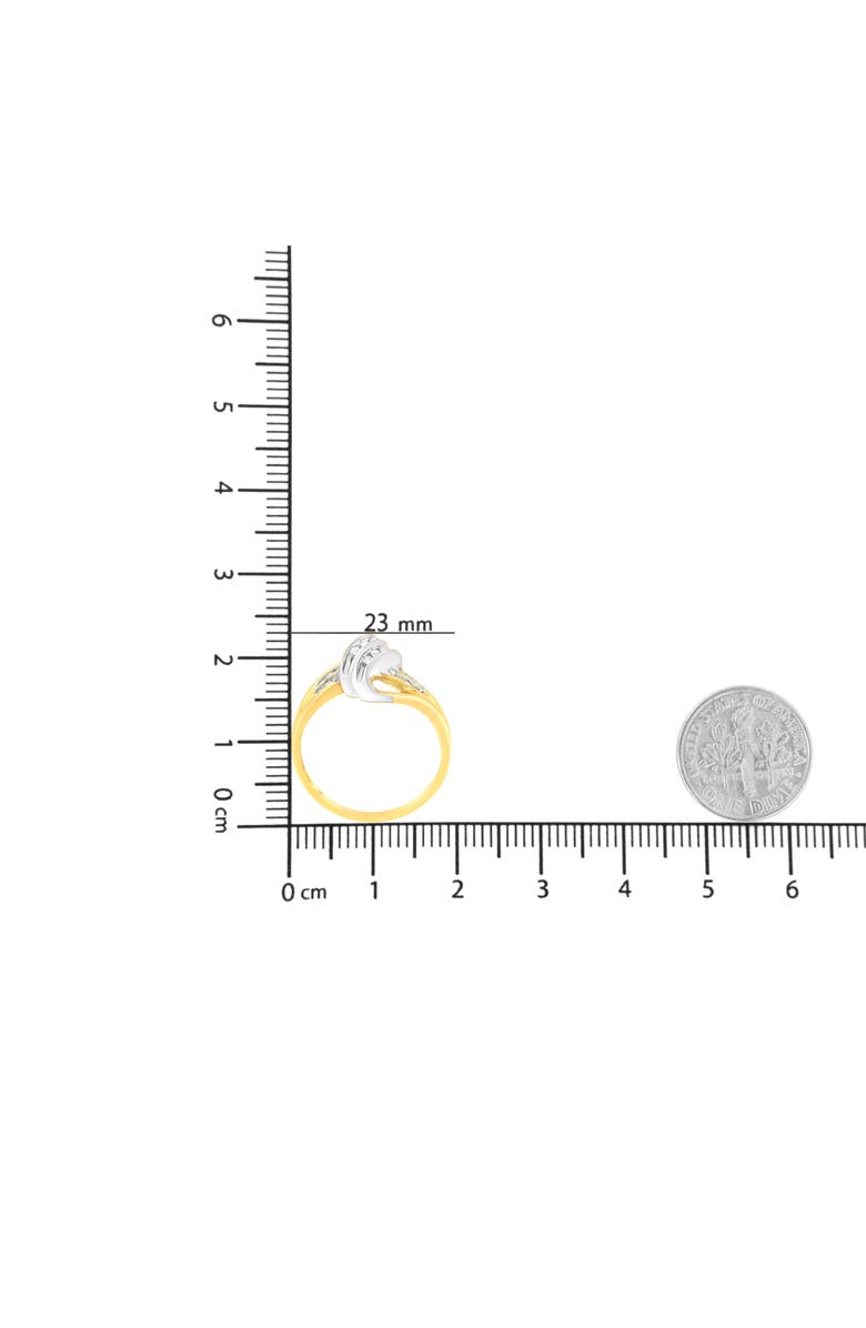 Haus of Brilliance 10K Yellow and White Gold 1/15 Cttw Diamond Bypass Ring, Alternate, color, Yellow