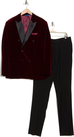 Two-Piece Velvet Double Breasted Slim Fit Tuxedo