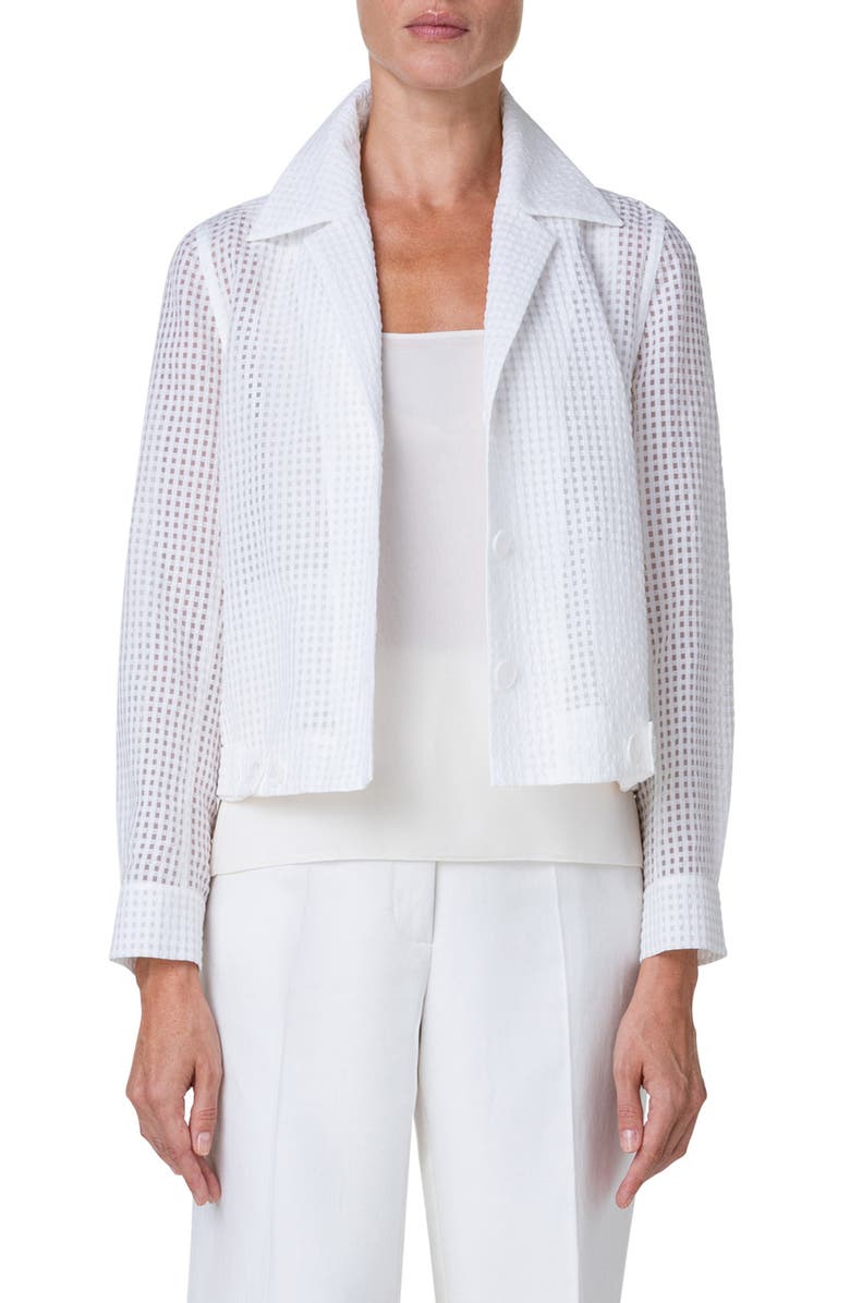 Akris Tarrell Check Shirt, Main, color, 