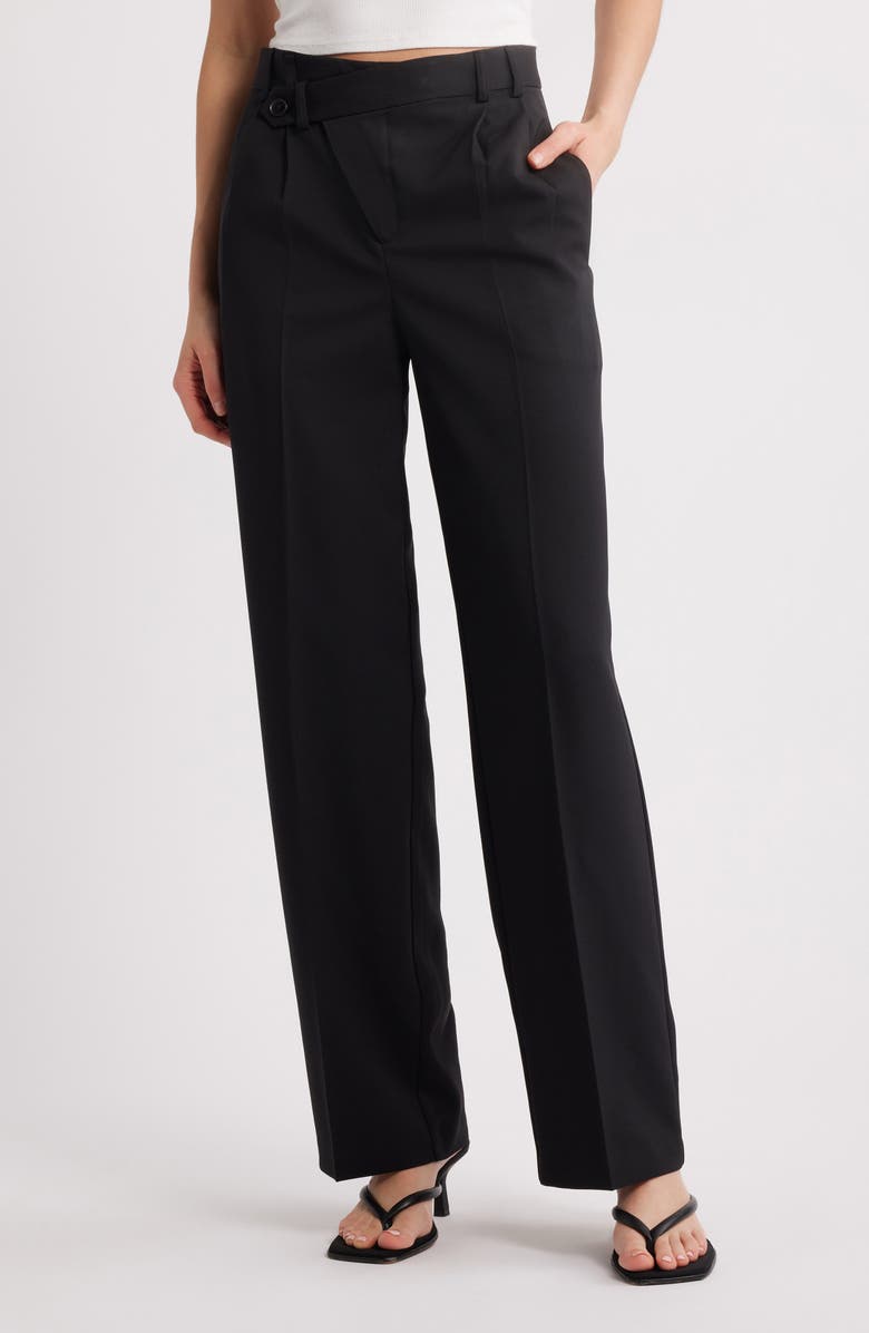 Topshop Asymmetric Wrap Front Pants, Main, color,